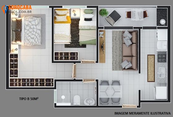 Apartamento em , Sorocaba - Apartamento Vale Verde Barcelona - Foto 6
